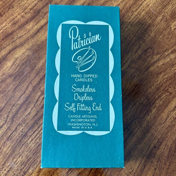 Vintage Patrician hand dipped smokeless dripless candles Red 10” Box of 12 - Picture 1 of 3